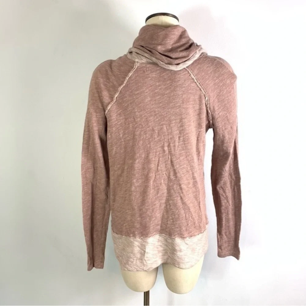 Free People Beach Pink Cocoon Cowl Neck Pullover Two Body Sweater - Picture 5 of 10